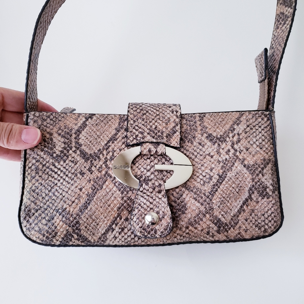 Vintage Guess Brown Snakeprint Mini Bag - Picture 14 of 14